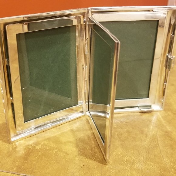 ITALIAN MONICA RICH KOSANN ENGRAVED FLORAL SILVER 4 IMAGE CASE FRAME PHOTO ALBUM - Picture 12 of 15